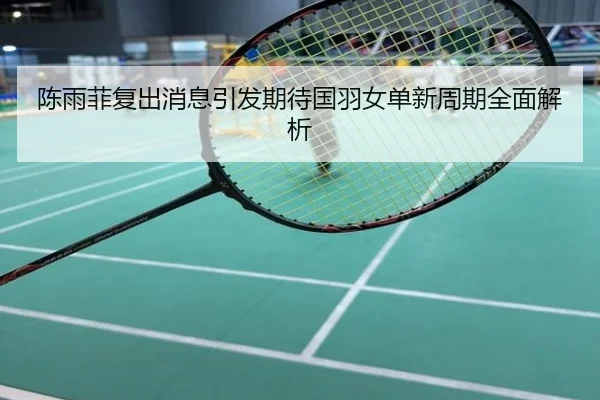 陈雨菲复出消息引发期待国羽女单新周期全面解析